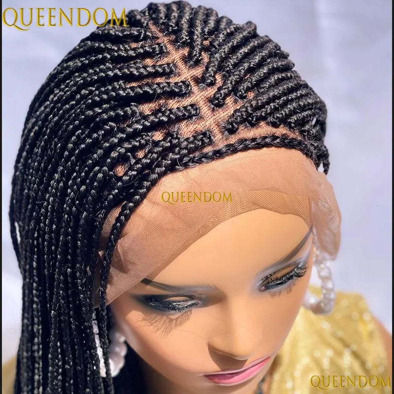 

36" Synthetic Wigs Lace Front Wigs for Women Cornrow Knotless Box Braids Wig HD Lace Wigs On Sale