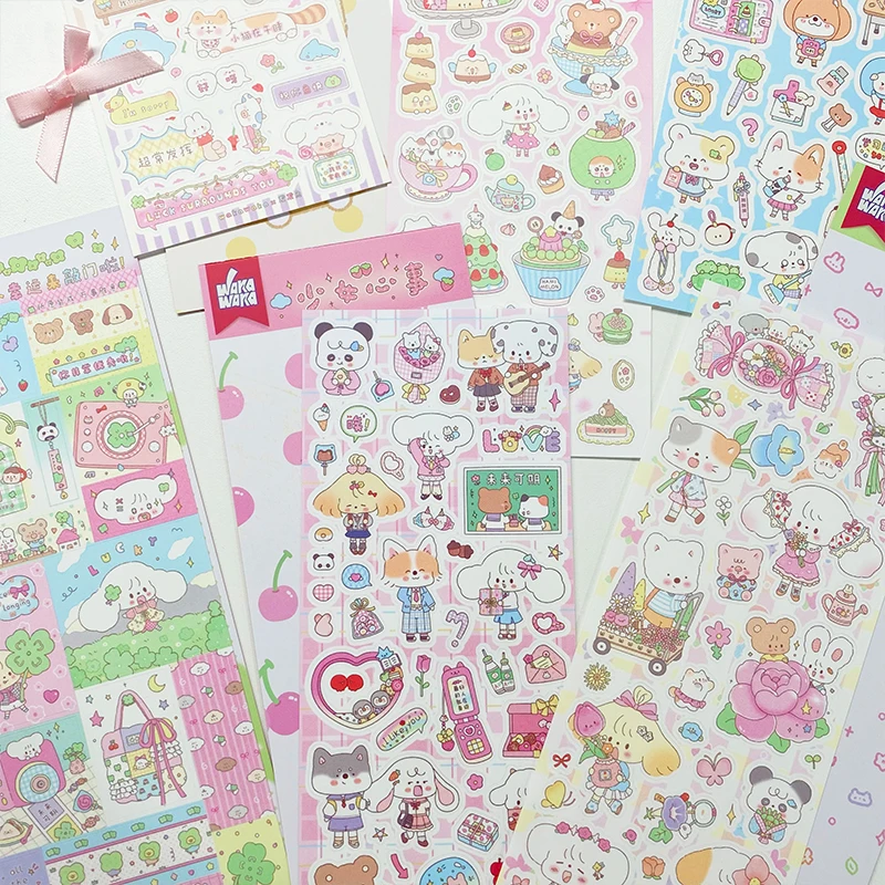 1Pc Cute Decorative Stickers for Scrapbook Stationery Arts Diy Crafts Album Journal Planner Deco Stickers Flakes Idol Card