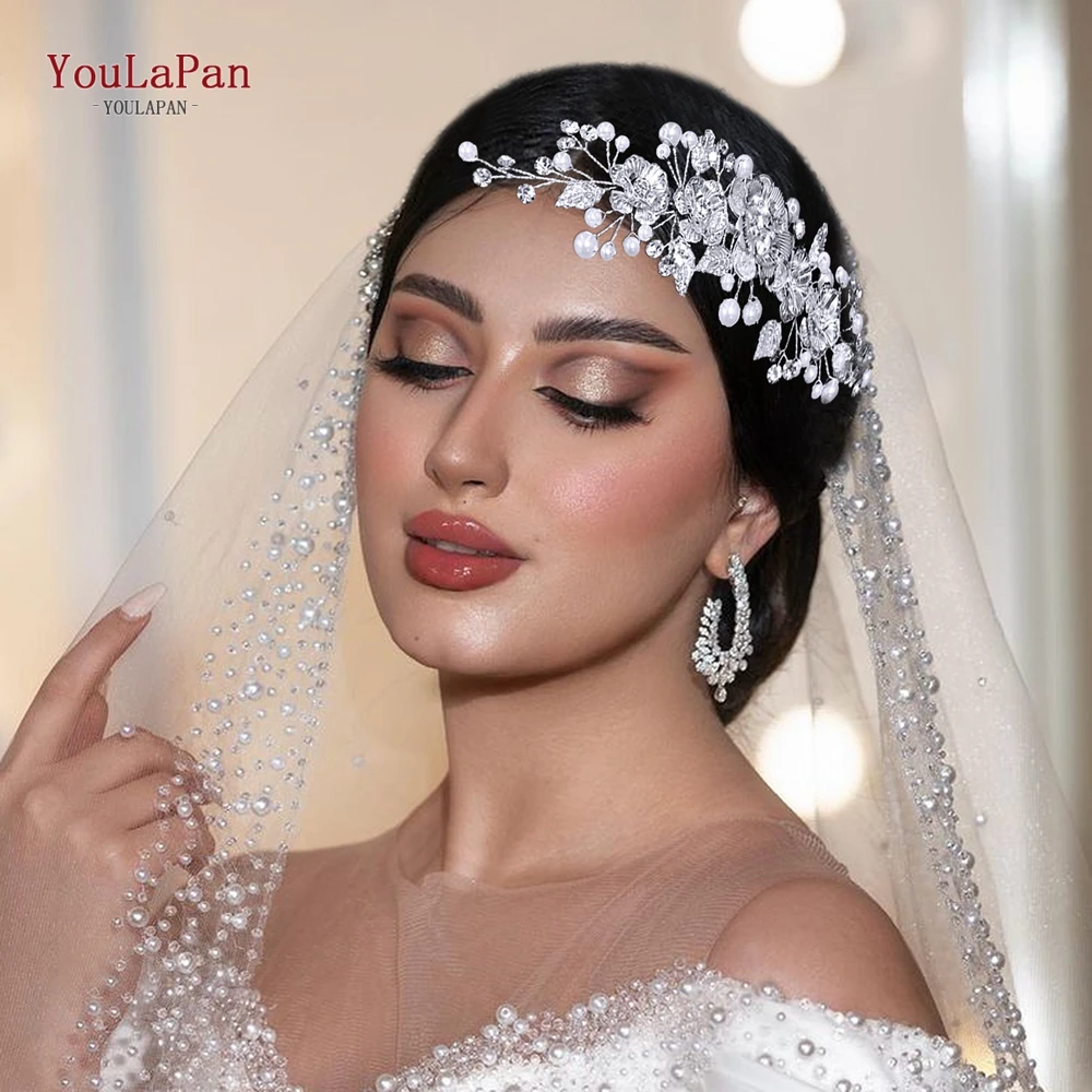 

YouLaPan Alloy Flower Hair Comb Wedding Bride Headdress Woman Fashion Headpiece Bridal Headwear Party Hair Accessories HP886