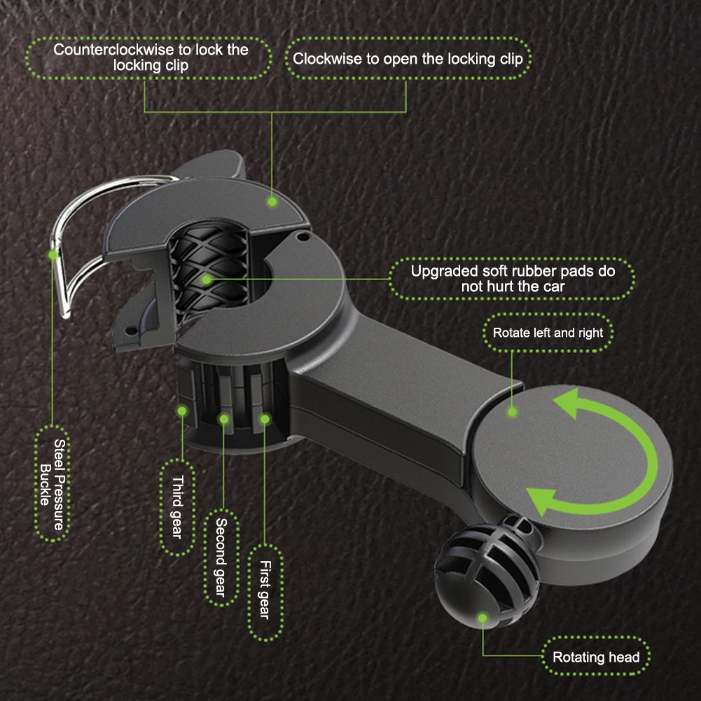USB بالطاقة سيارة المقعد الخلفي مروحة 360 تدوير سيارة مسند الرأس بالمقعد مروحة 3 سرعات تبريد المقعد الخلفي مروحة ل سيدان SUV شاحنة فان اكسسوارات