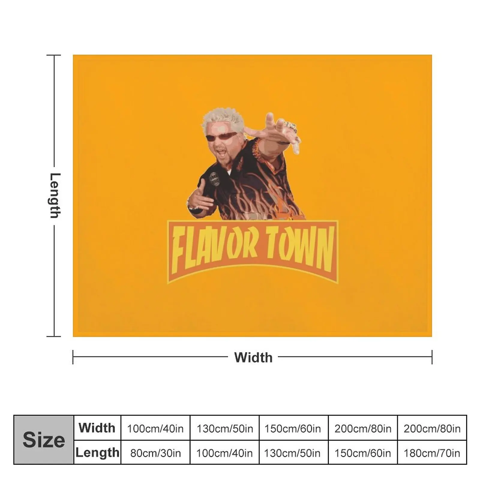 FLAVOR TOWN USA - GUY FlERl Throw Blanket Hairy for babies Sofas Blankets