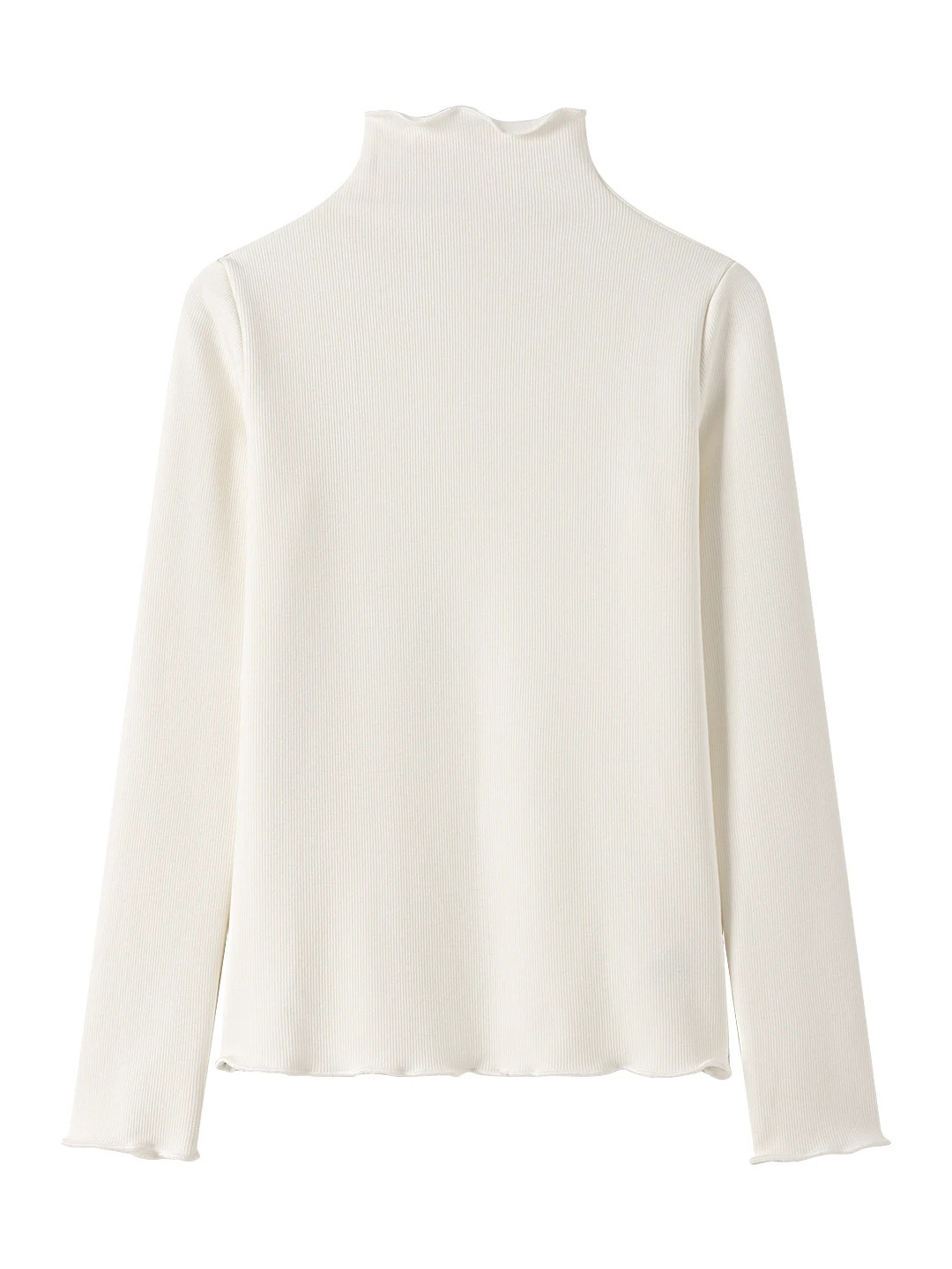 

CIVICERA Fce Lined Thiened f High Collar Slim Fit Knitted Base irt Women Autumn Winter Wood Ear Warm Top