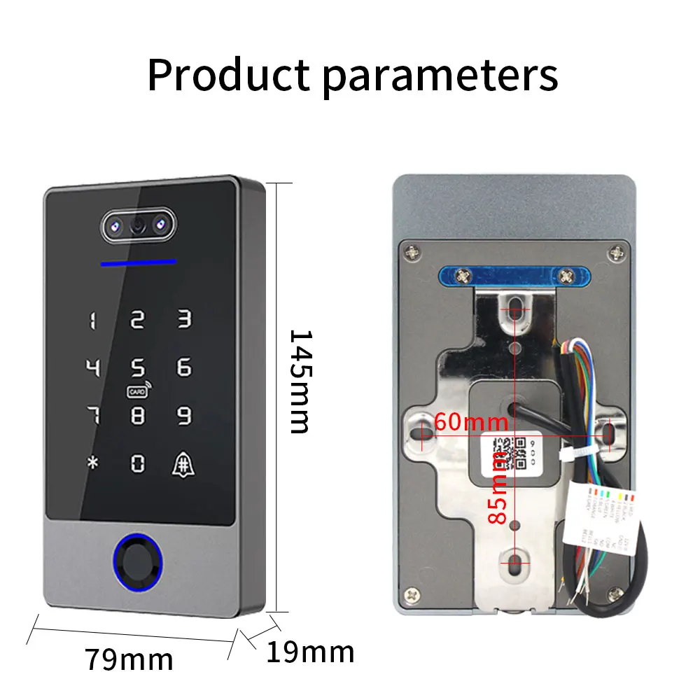 Bluetooth or Wifi Fingerprint Face Recognition Access Control Facial Door Lock Face Attendance Machine Free Software TTLOCK App