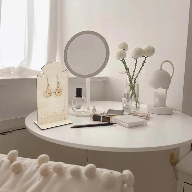 Earring Organizers Frame With Measurement Elegant Earring Measurement Display Arch For Organizing And Showcasing Jewelry