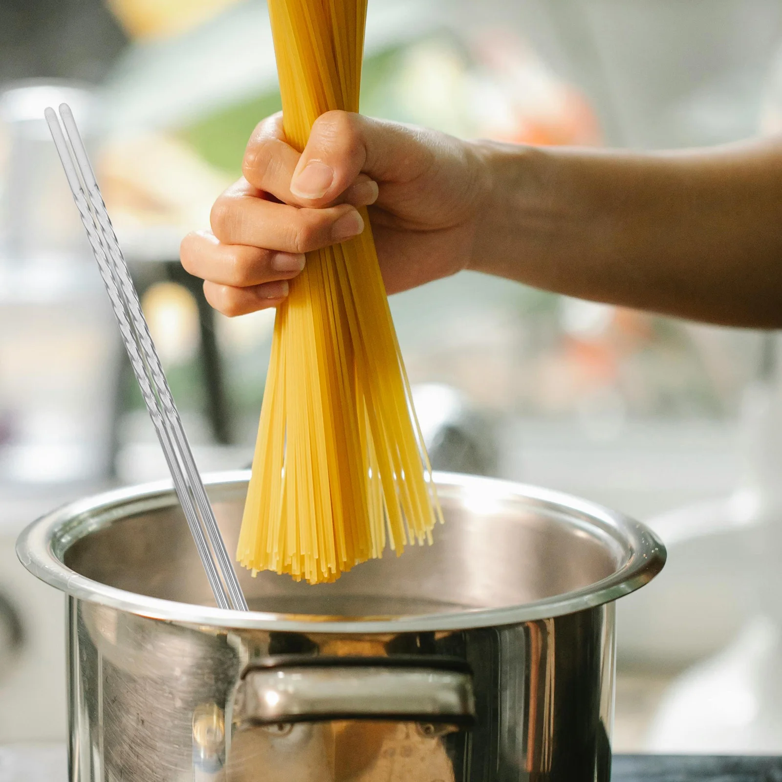 

3Pairs Stainless Steel Chopsticks Extra Long Kitchen Chopstick Set for Cooking Frying Hot Pot Noodles Dishwasher Safe Reusable