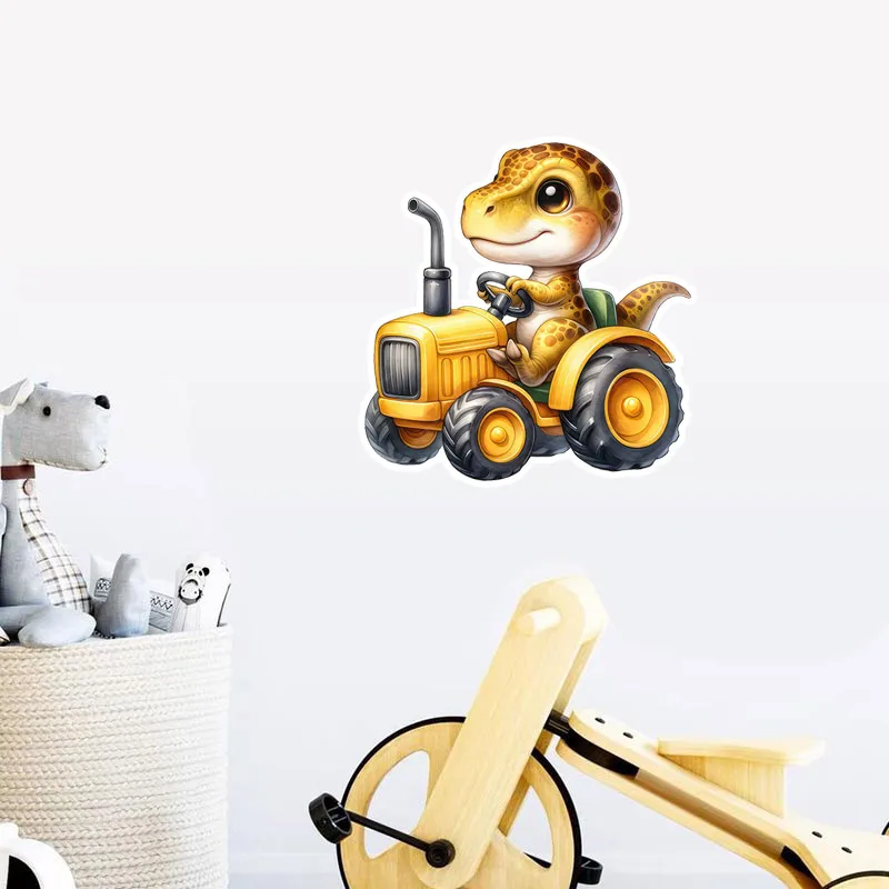 Dinosaur excavator wall stickers living room sofa background home decoration children's room art decal stickers CM64