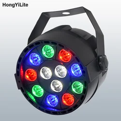 New Led Par 12x3w RGBW Stage Light Flat Scenic Lighting Christmas Decoration DJ Equipment Disco Lamp High Quality Dmx Control