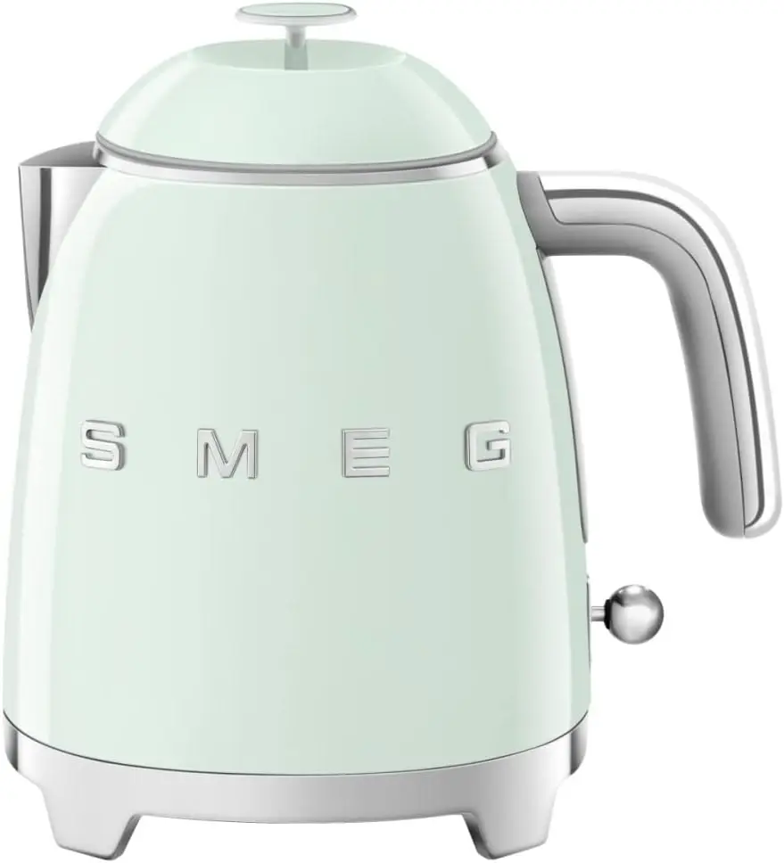 50's Retro Style 3 Cup Electric Kettle with Double Wall Anti Slip Base and Water Level Indicator (Pastel Green)