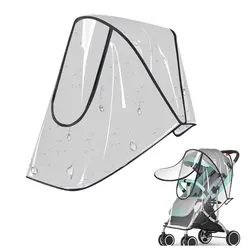 Universele Kinderwagen Regenhoes Baby Auto Weer Wind Zon Schild Transparante Ademende Trolley Paraplu Regenjas Accessoires