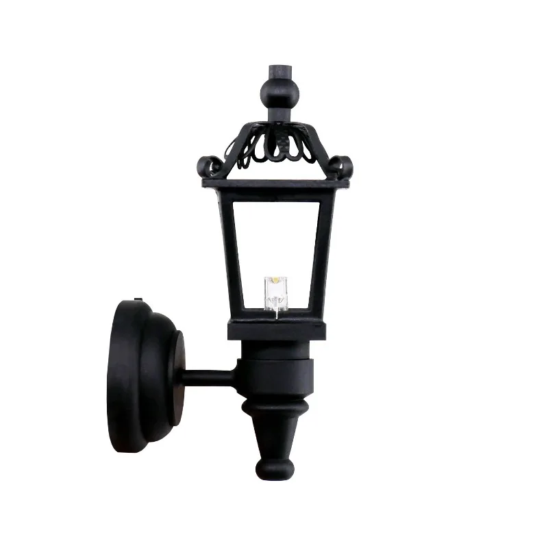 

1:12 Dollhouse Miniature Wall Lamp LED Simulation Mini Street Light Furniture Toy for Dolls Children House Play Toys for Girls