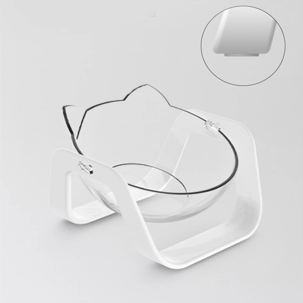 

Inclined Cat Food Bowl Premium Anti-Slip Feeding Container Oblique Mouth Design Easy Clean Durable Plastic Pet Supplies For Cats