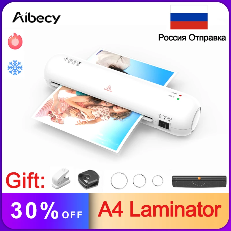 Desktop Laminator Machine Set A4 Size Hot and Cold Lamination 2 Roller System 9 Inches Max Width for Home Office School