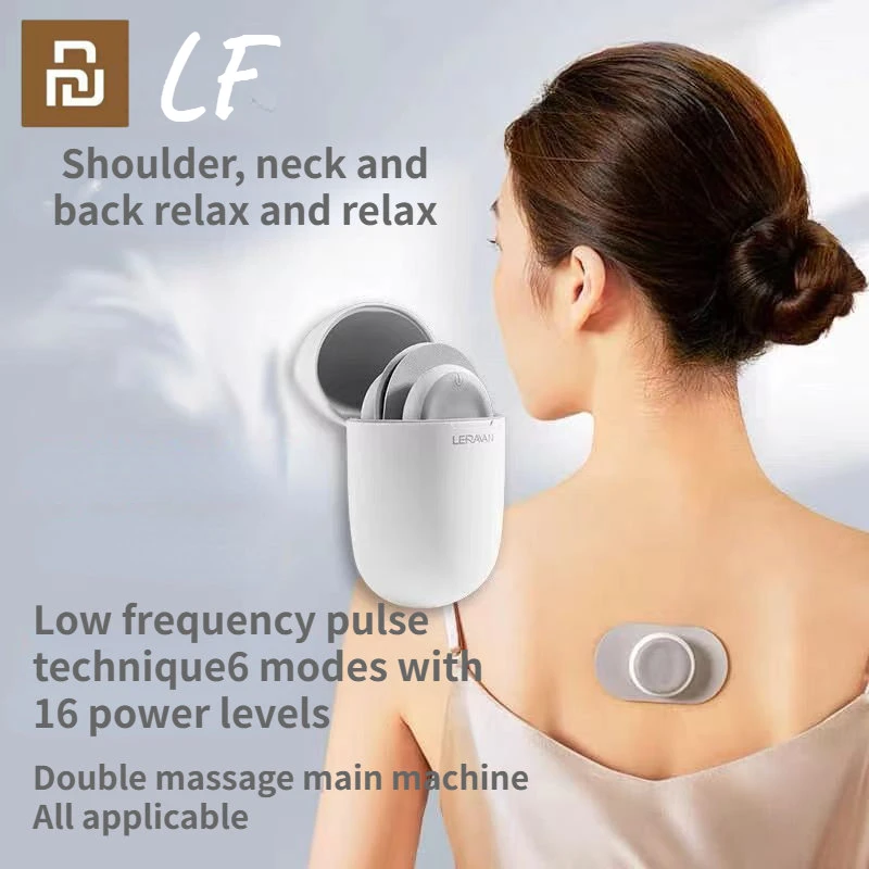 Youpin LF Leravan Magic Massage Stickers TENS Pulse Electrical Full Body Relax Muscle Therapy Massager With Charging Case New