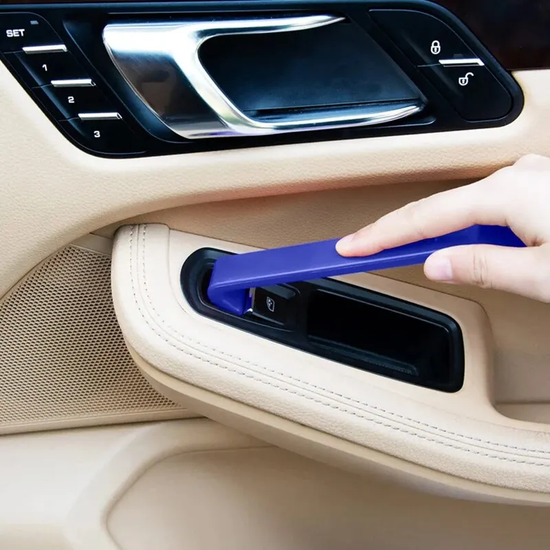 ชุดเครื่องมือถอดเครื่องเสียงรถยนต์5ชิ้นป้องกันรอยขีดข่วนแผงประตูรถยนต์และแผงหน้าปัดเครื่องเสียง