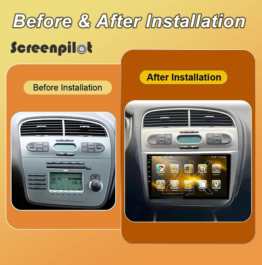 Android 16 Car Radio For Seat Altea XL Toledo 2004-2015 2K QLED Stereo Head Unit Multimedia Video Player Navigation GPS NO 2DIN