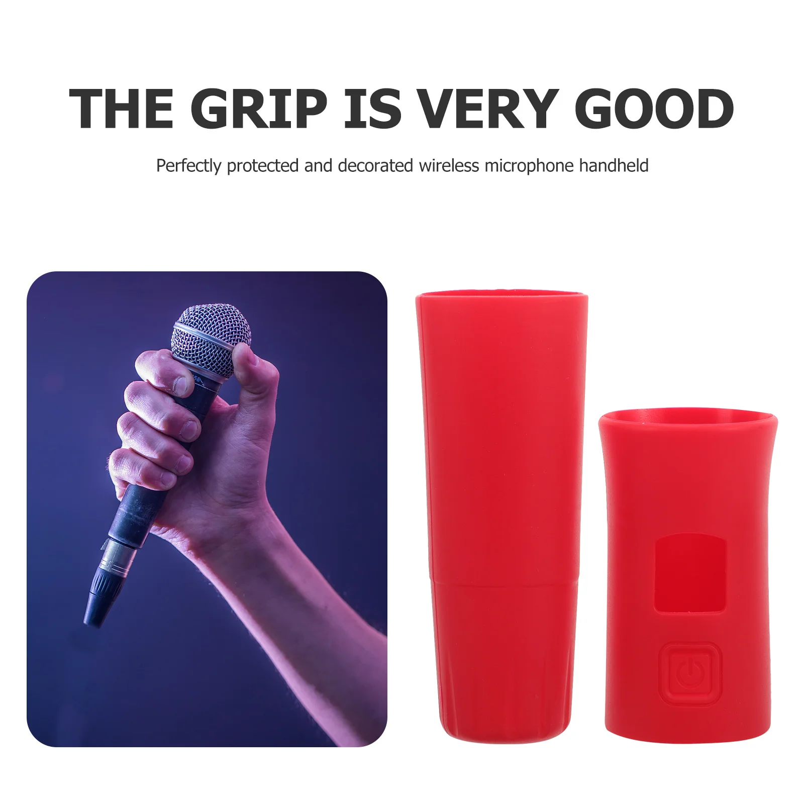 

1Set Microphone Cover Silicone Handle Sleeve Protection for Ktv Parties Stage Performances S-320 Compatible Microphone Cover