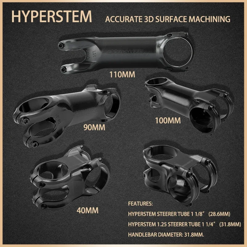 Extralite HyperStem 54g Ultra light Stem  titanium  bike  mtb  accessories  bicycle handlebars  componentes bicicleta  handlebar