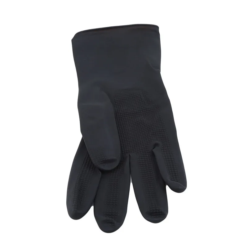 1Pair High Quality Hair Gloves Hair Coloring Antiskid Gloves Repeated Use Of Gloves Salon Tool Black Latex With Particles Gloves