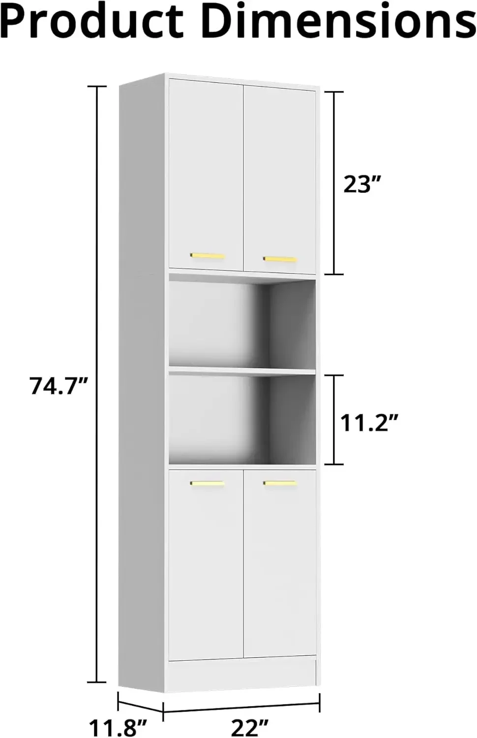 Kitchen Pantry Storage Cabinet 75