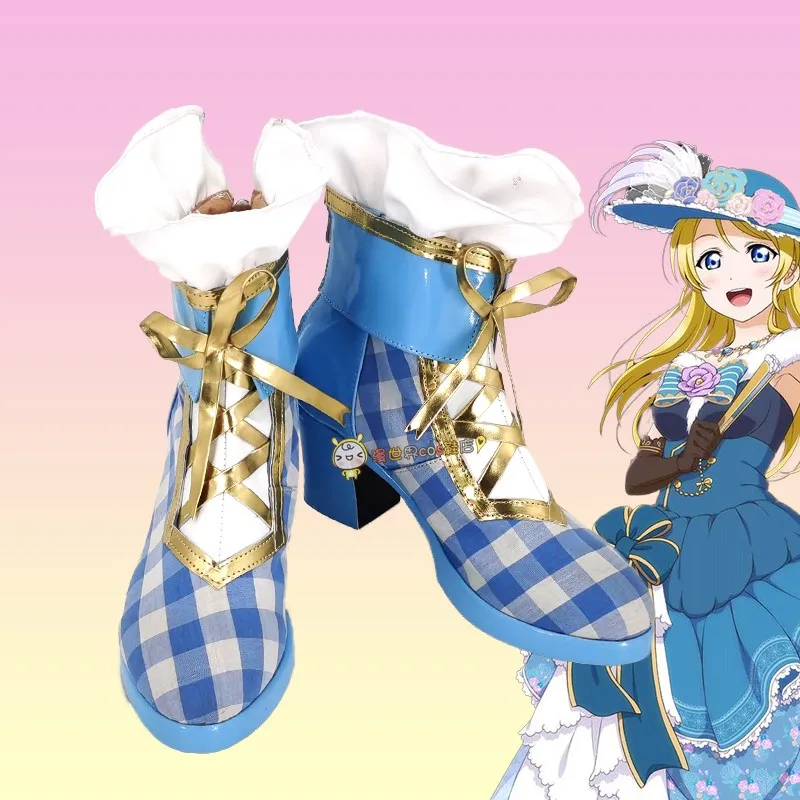 Anime Lovelive Ayase Eli Cosplay Shoes Comic Halloween Carnival Cosplay Costume Prop Men Boots Cos