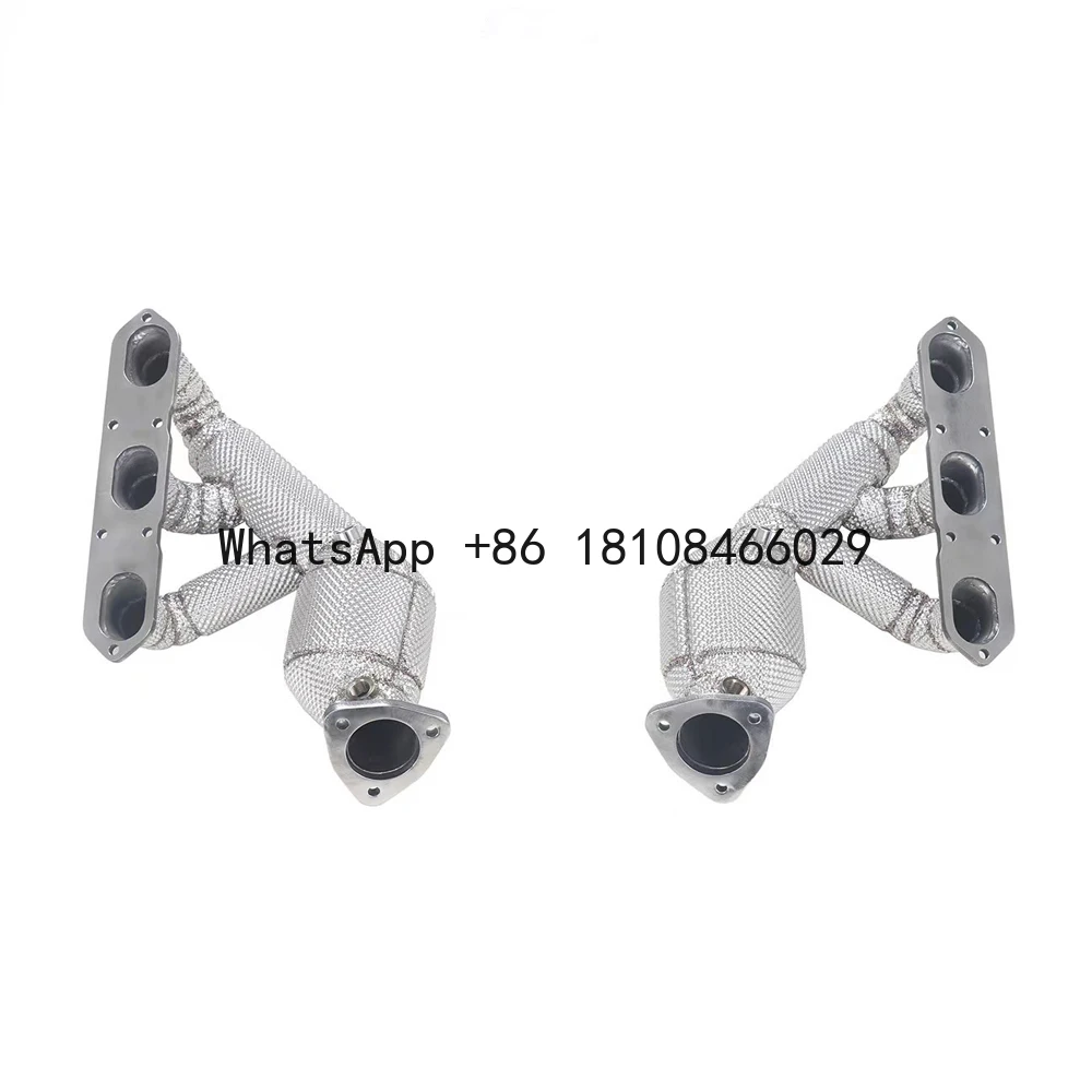 

Выпускной коллектор для PORSCHE BOXSTER 981 987, выхлопная система, водосточная труба из нержавеющей стали 304 с катализатором