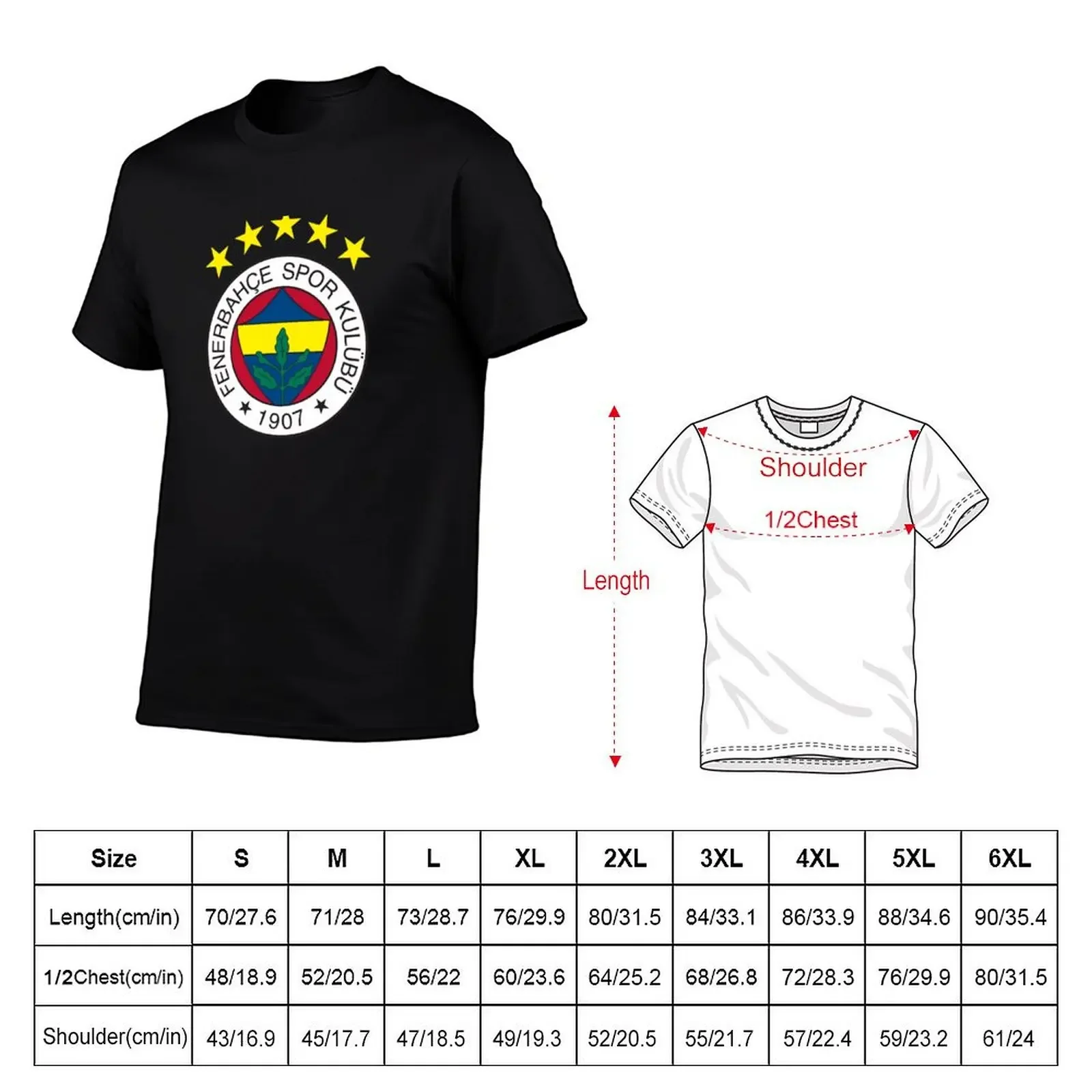 Fenerbah?e 5 Stars T-Shirt custom shirt graphics Short sleeve tee men t shirts high quality