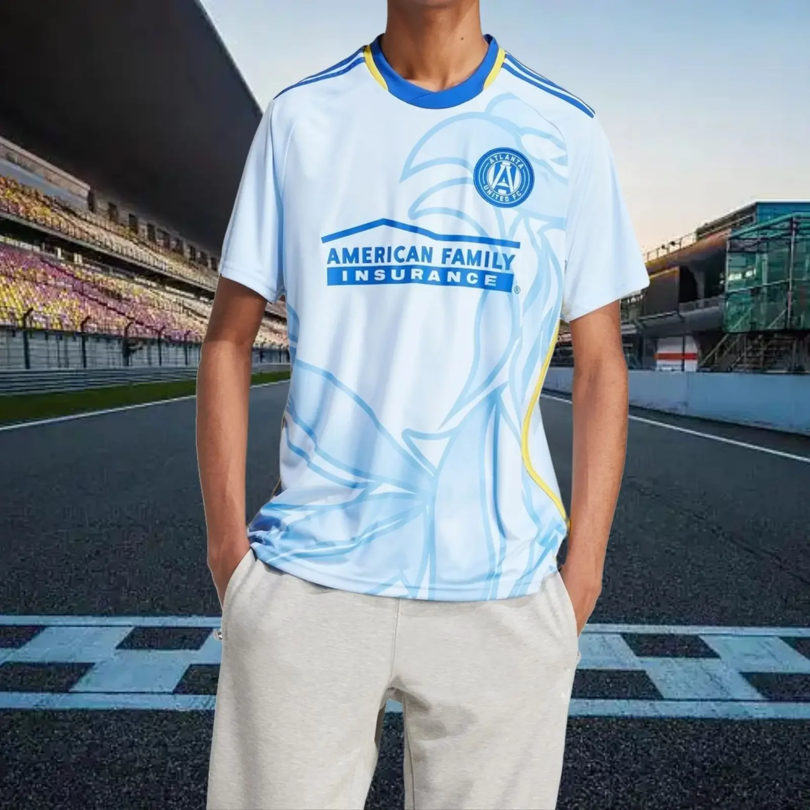 

New Atlanta United 24-25 Away Jersey 3D Printing Breathable and Comfortable Outdoor Sports Casual Short-sleeved T-shirt