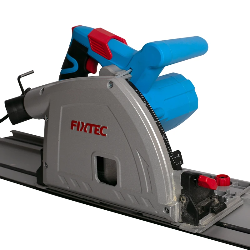 FIXTEC Heavy Duty 165mm Plunge Circular Saw Kit With 2pcs 70cm Guide Rail Miter Saw Track