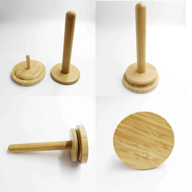 Wood Yarn Thread Spool Holder with Twirling Mechanism Spinning Yarn Dispenser