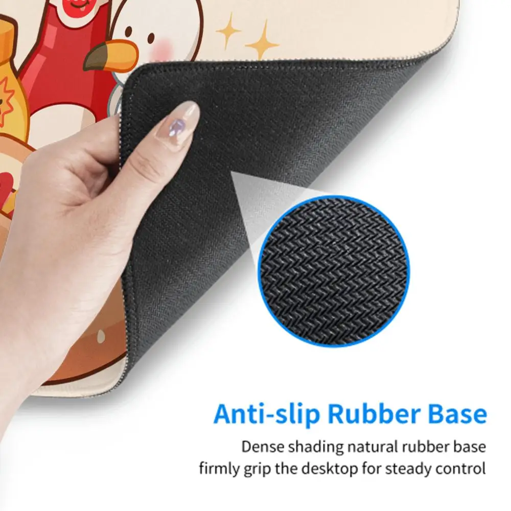 Kawaii Anime Ente Illustration Gaming Mauspad großes Mauspad Laptop süßes und minimalistisches Schreibtischunterlage im Elementstil Gamer Pad