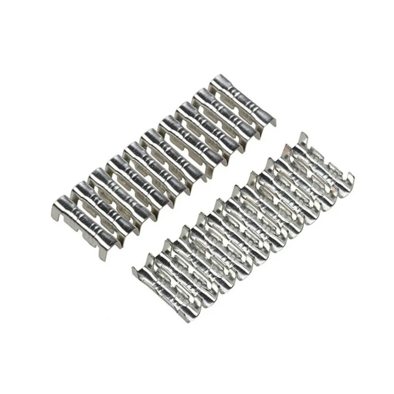 50/100PCS U-shaped Wire Connector Small Teeth Fascia Butt Terminal Crimping for Wires Plug-in 0.5-1.5mm2 Crimp Terminal Set