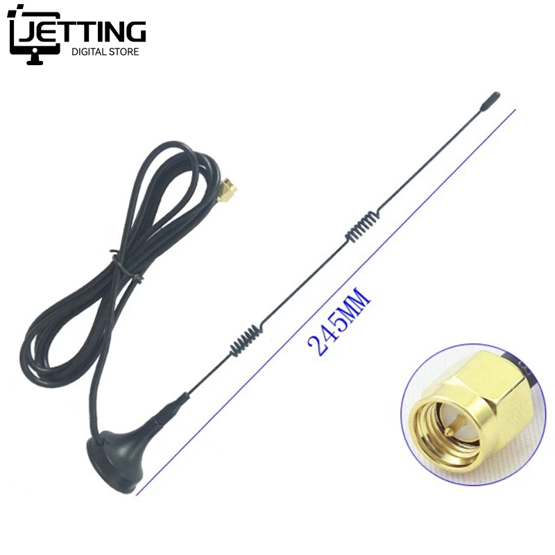 SMA-Male 2.4GHz Wifi Antenna Extension Cable 9dbi 5XRange WiFi Booster Antenna + Base for WiFi Security Camera/WiFi Router