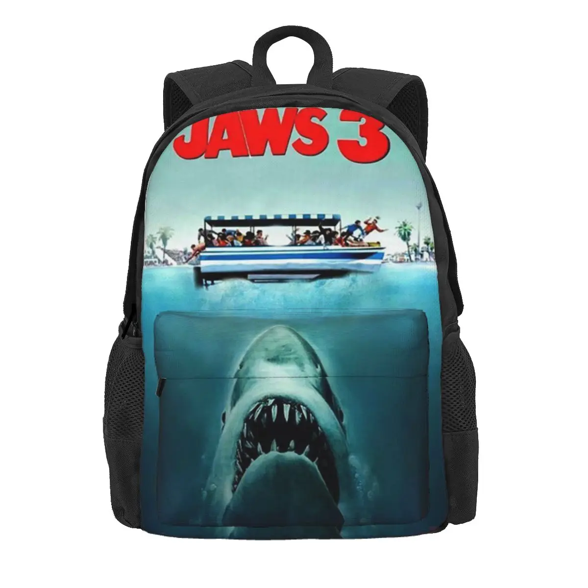 Jaws Horror Movie Backpack Daypack Large Capacity Boys Girls BookBag School Bag Shoulder Bags for Men Women