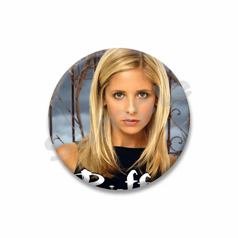 Horror TV Series Buffy The Vampire Slayer Badge DIY Clothes Backpack Hat Enamel Pins Tinplate Snap-in Brooch Accessories Gifts