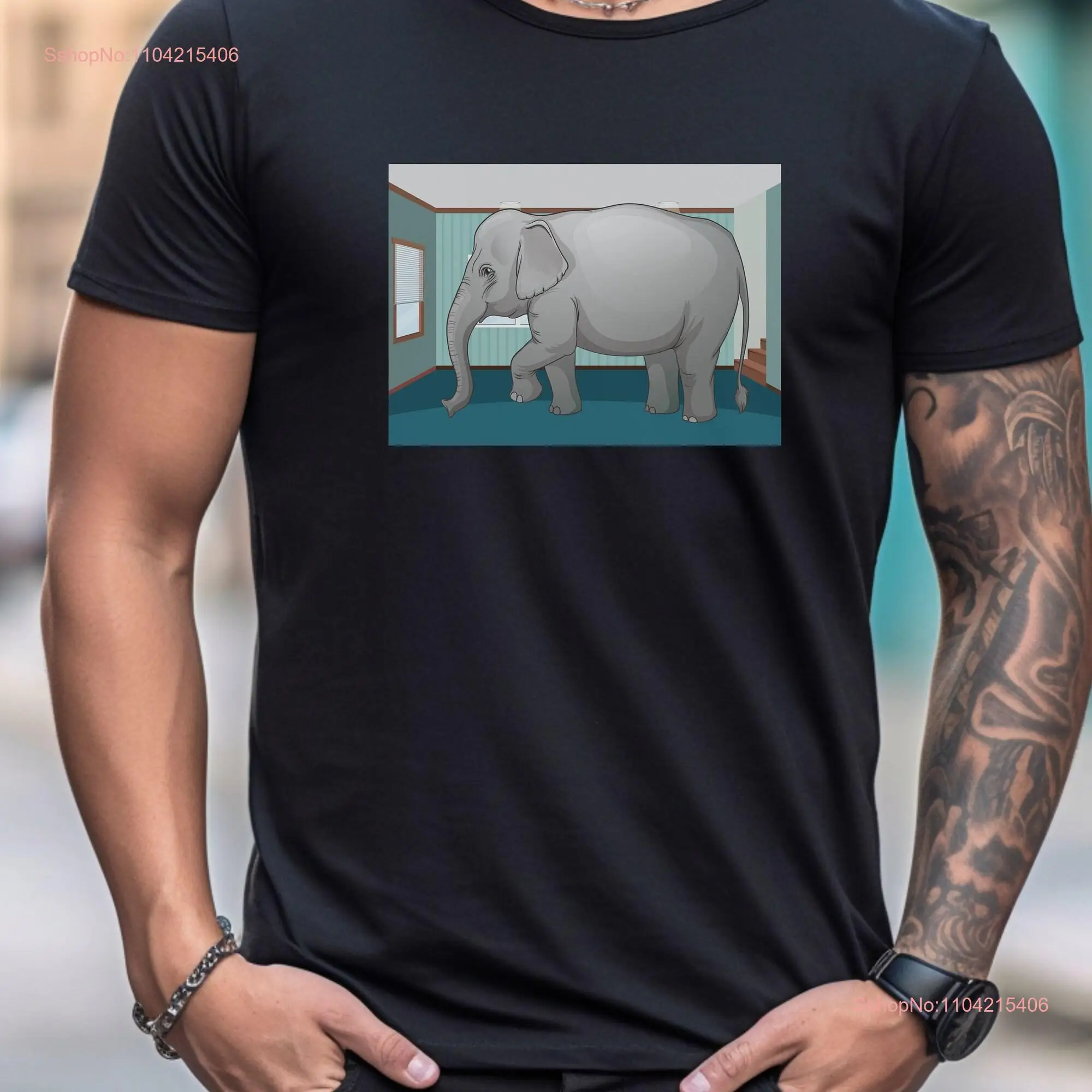 Elephant in the room t shirt drama idiom tee let's talk conversation unisex idom tension long or short sleeves