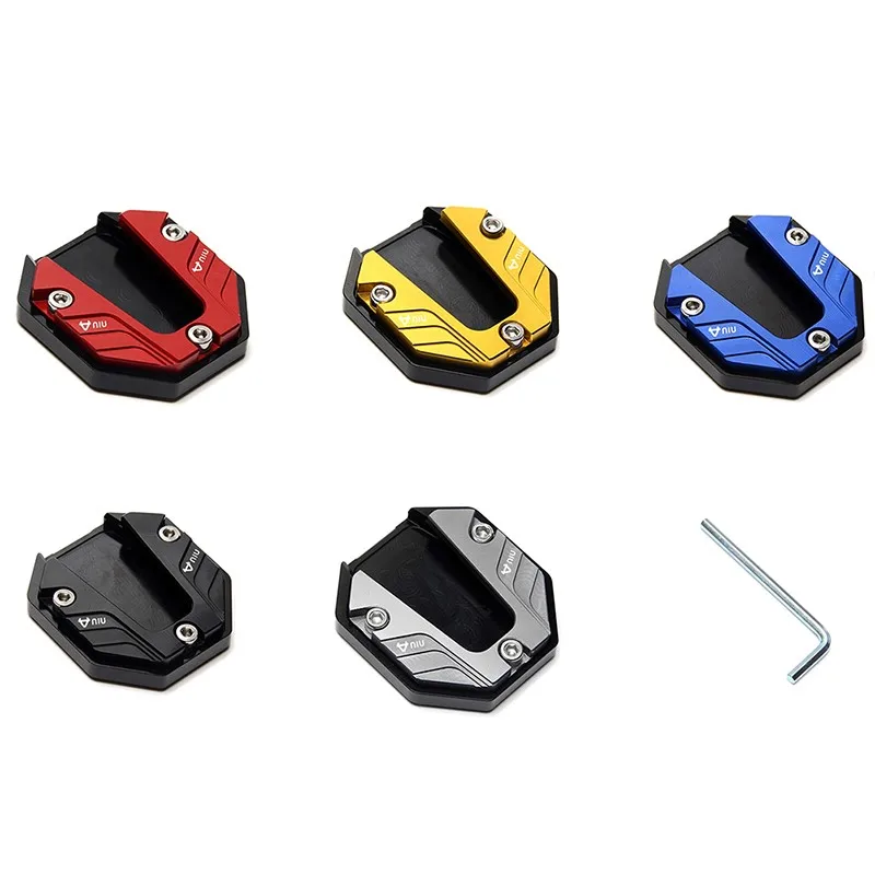 Aluminum Alloy Motorcycle Bike Kickstand Extender Foot Side Stand Extension Foot Pad Support Plate Motorbike Accessories