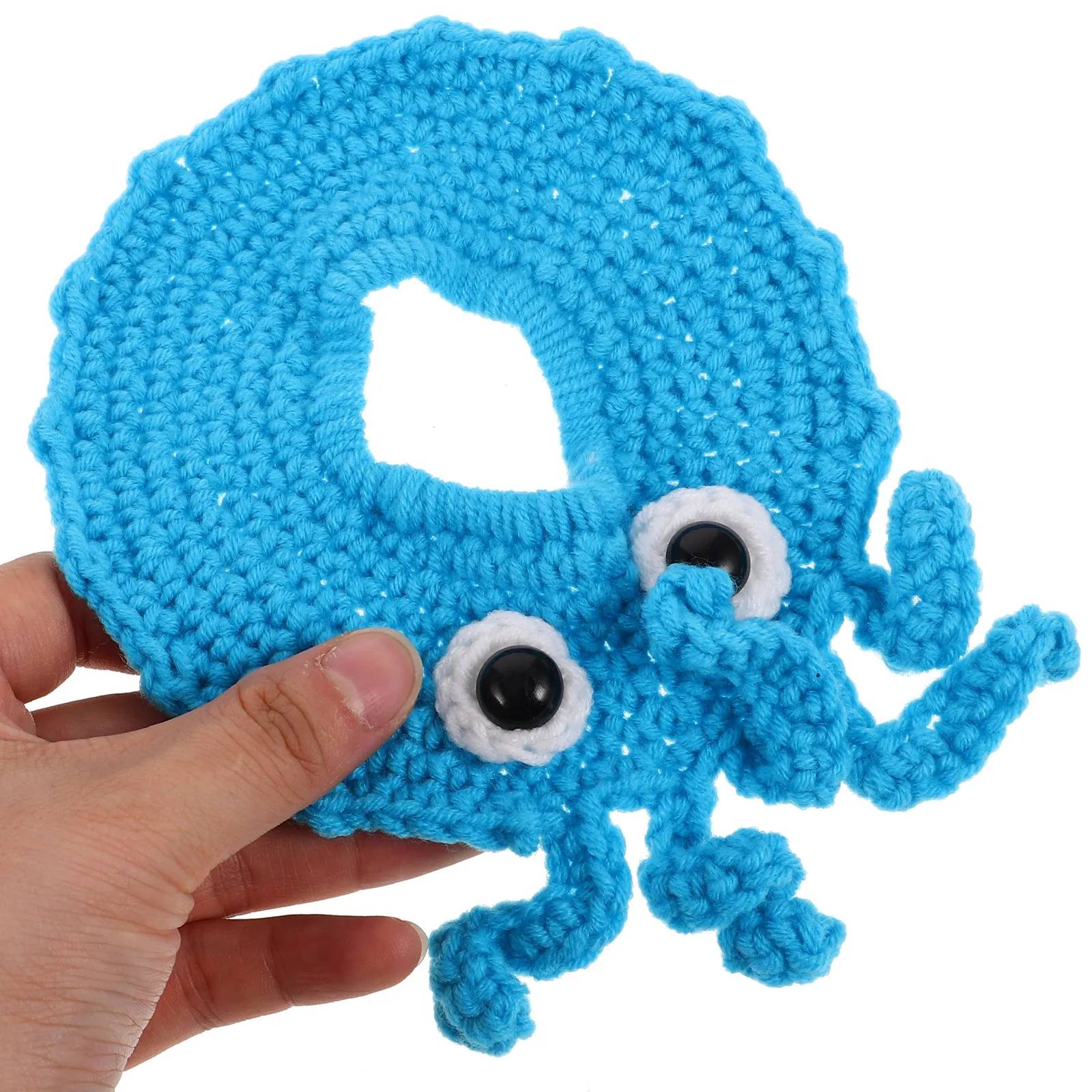 Camera Lens Decorative Ring Hand Crocheted Octopus Shape Newborn Photo Prop Fun Visual Stimulus for Babies Portable Studio