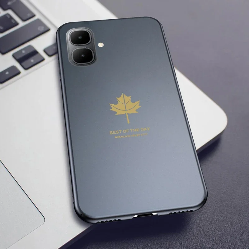 Skinlee For infinix Smart 10 plus + Cover Luxury Maple Leaf Silicone TPU Soft Case For infinix Smart 10 plus + Back Casing