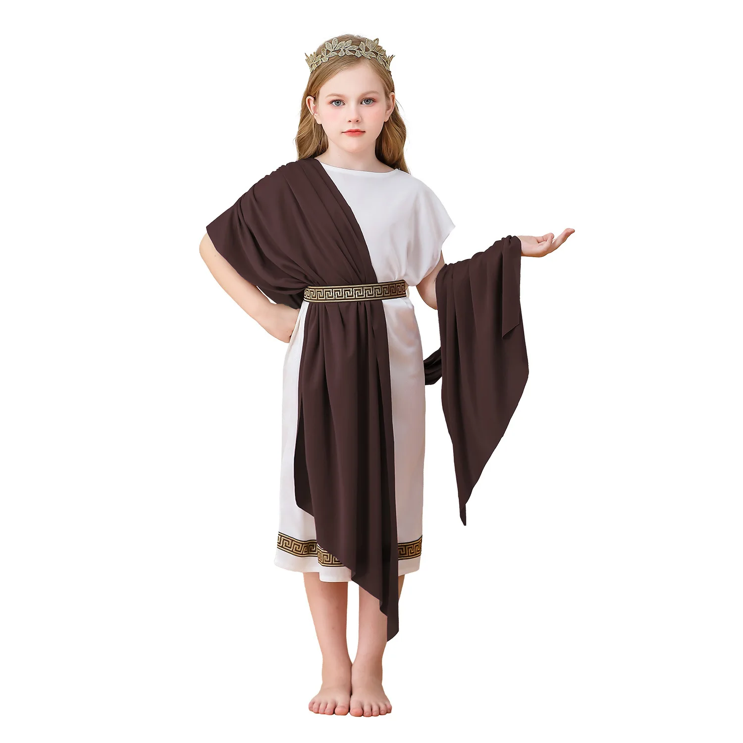 Halloween Children's Costumes Greek Mythology Boys and Girls Roman Carnival Performance Costumes Toga Robes Long Robes