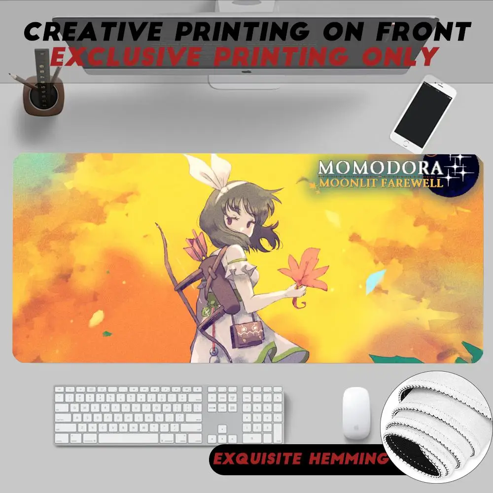 

Mouse Pad Non-Slip Rubber Edge locking mousepads Game play mats for Fashion Cute Adventure Game Momodora Series notebook PC comp