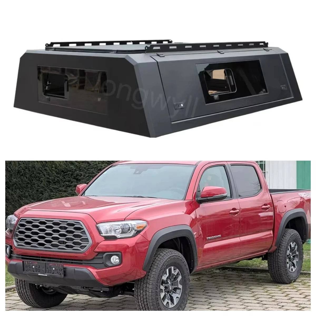 

Customized Hard Aluminum Alloy Smart Cap Sports Key Lock Waterproof Truck Tub Topper for Tacoma Land Cruiser