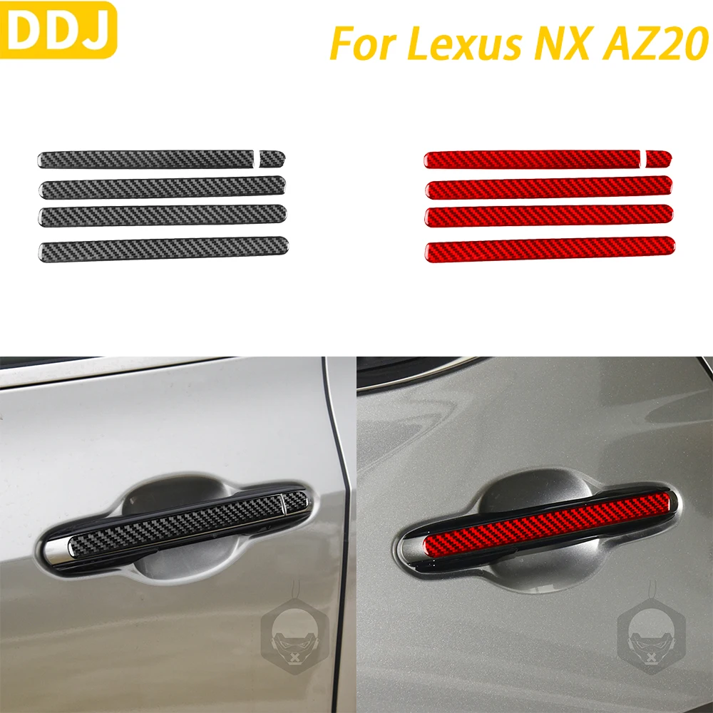 

For Lexus NX AZ20 250 350H 450H 2022-2024 Accessories Carbon Fiber Exterior Door Handle Panel Cover Trim Car Decoration Sticker