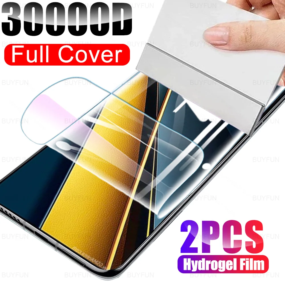 Гидрогелевый чехол с полным покрытием 30000D для Xiaomi Poco X6 Pro, защитная пленка для экрана Poxo Poko Little X6Pro X 6 PocoX6 PocoX6Pro, 2 шт.