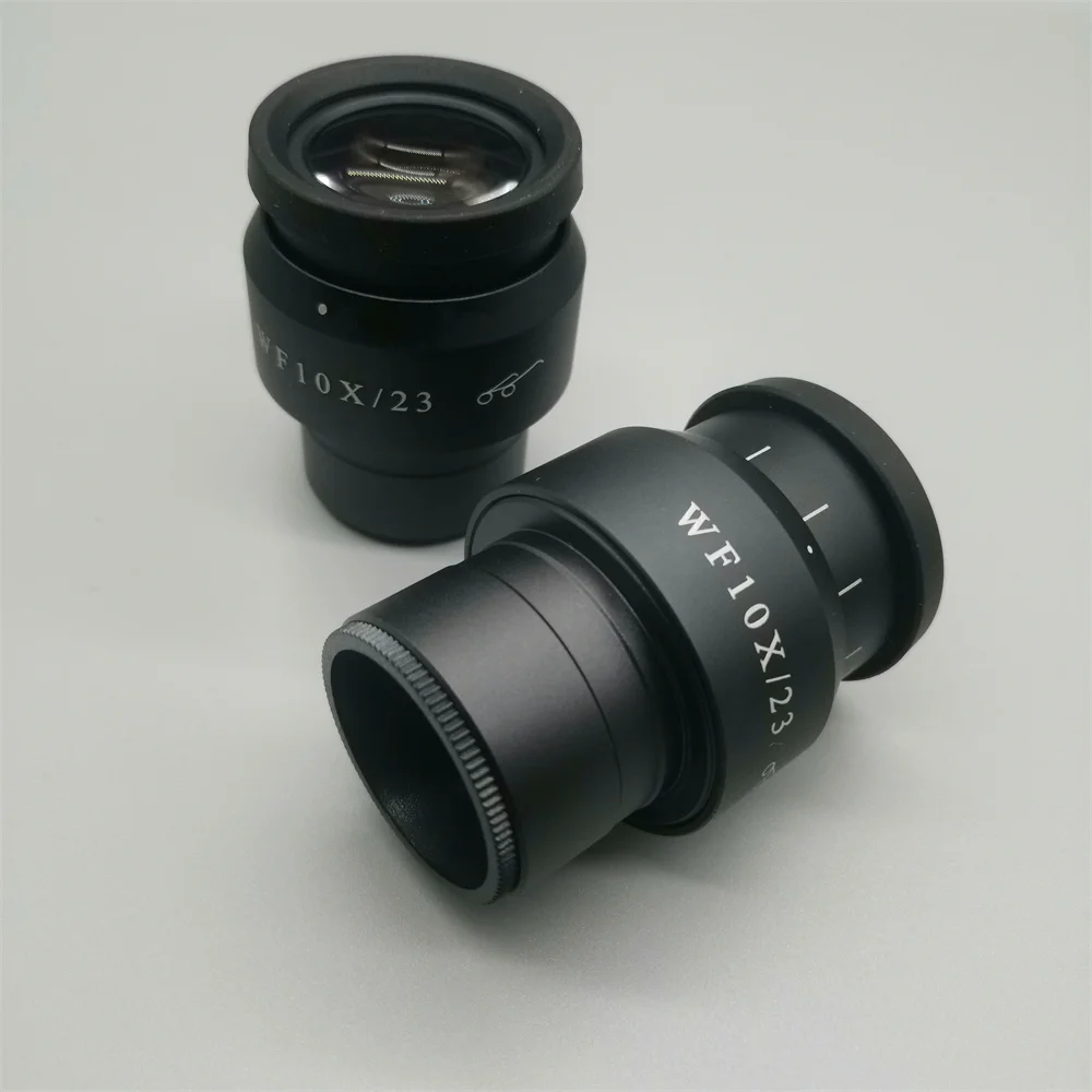 WF10X Diopter Adjustable Field of View 22/23/24mm Stereo Microscope Eyepieces High Eye Point Wide Angle Mounting Size 30mm 2pcs