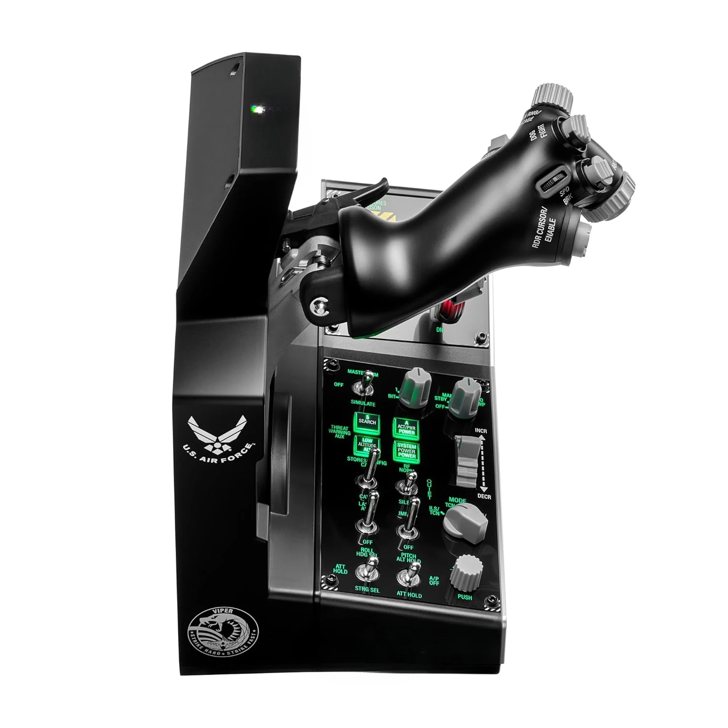 Mission Pack: Metal Throttle Quadrant System, Throttle and Control Panel Included, 64 Action Buttons, 6 Axes, Licensed