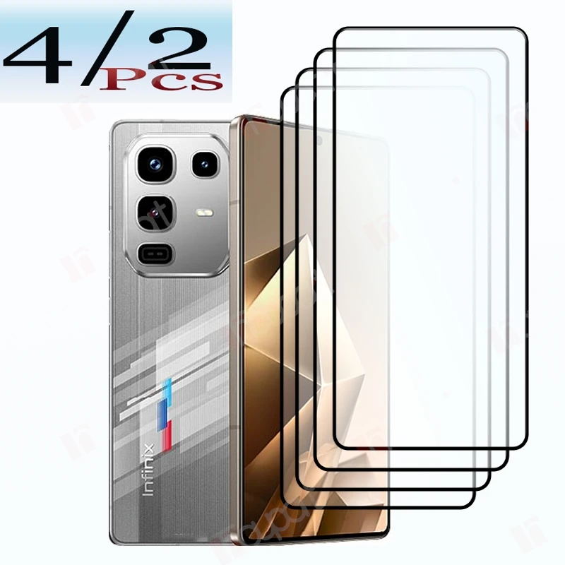 Próxima geração de vidro temperado para infinix note 50 pro protetor de tela plana 9h clear note 50pro + cola completa filme de vidro frontal 2-4 peças