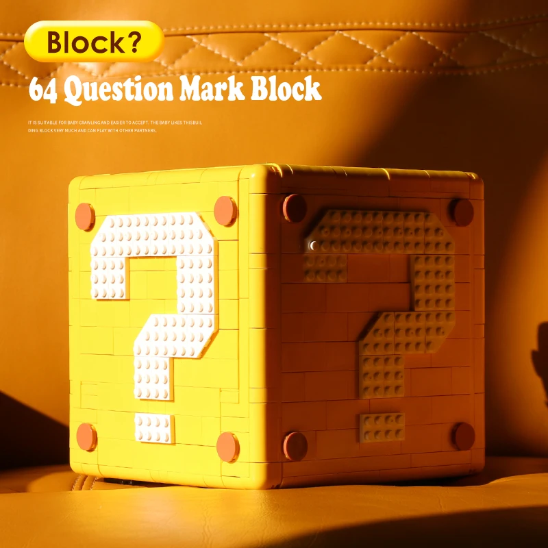 Super Marioed 64 Question Mark Block Movie Game 2064PCS Modular Building Bricks Toys For Adult Gifts Compatible 71395 Model Kits