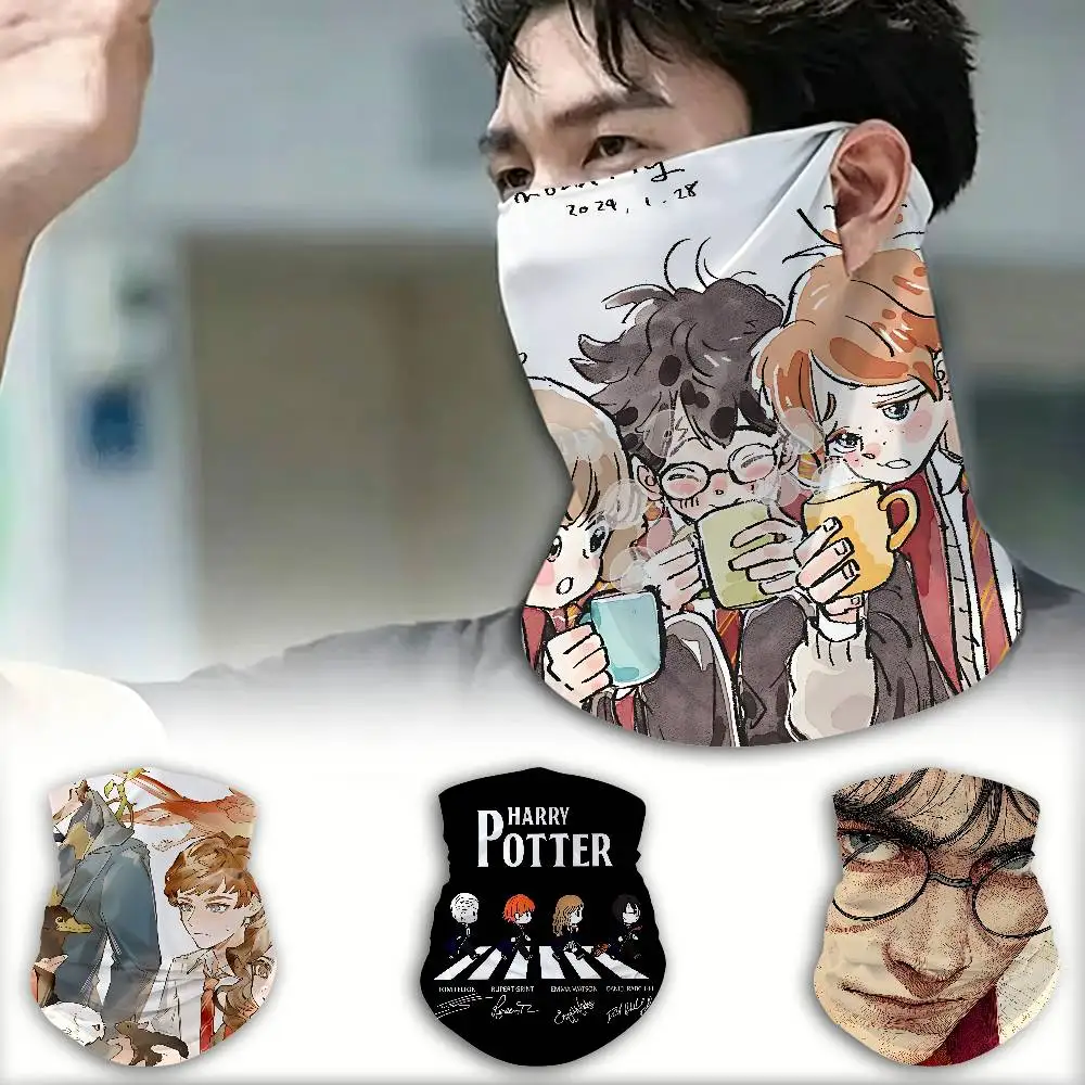 Bufanda Deportiva para Exteriores con Diseño de Harry Potter, Protección Facial a Prueba de Viento, Multiusos para Ciclismo, Senderismo y Esquí