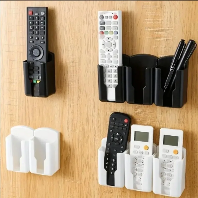1PC Remote Control Storage Box Punching-free Wall-mounted Buckle Paste Multifunctional TV Air Conditioning Storage Box Wholesale