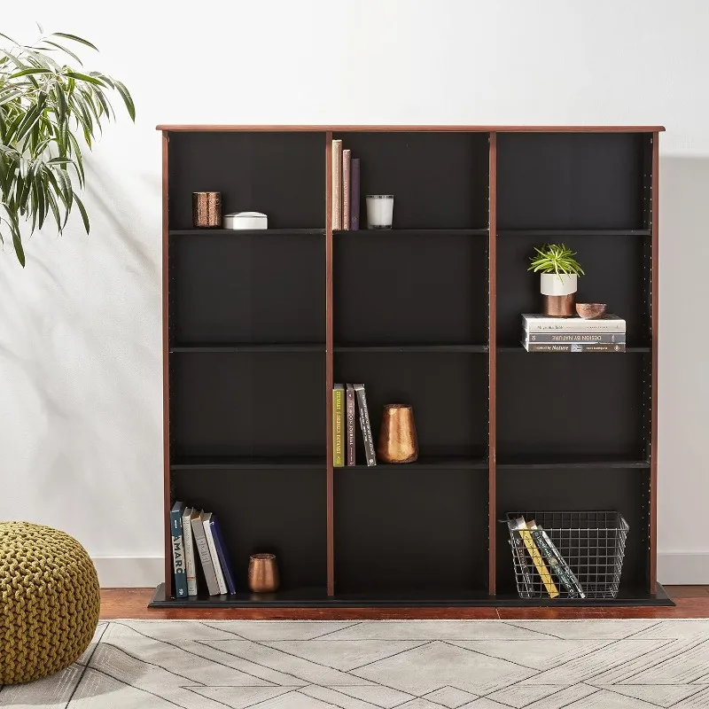 Triple Width Wall Storage, Cherry and Black